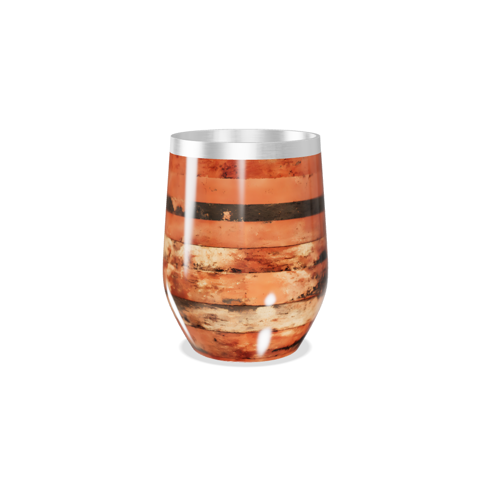 Copo Térmico Slim - Listras Terracota Aço