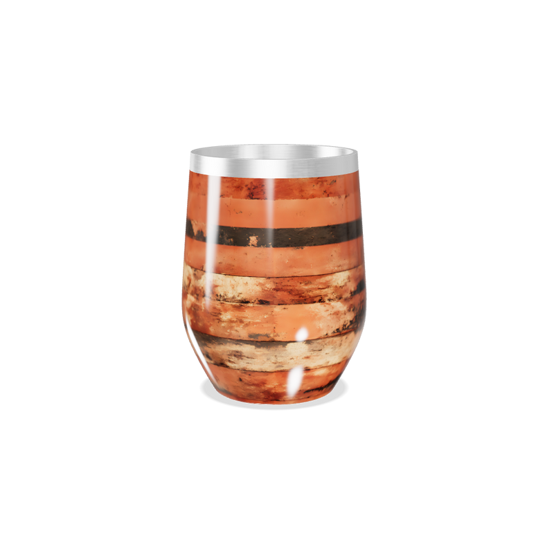 Copo Térmico Slim - Listras Terracota Aço