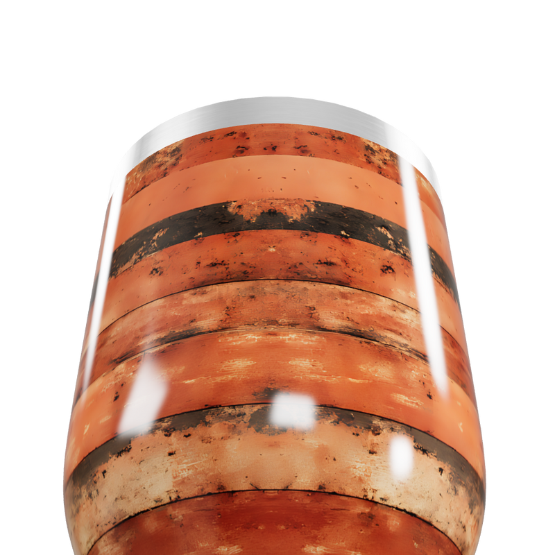 Copo Térmico Slim - Listras Terracota Aço