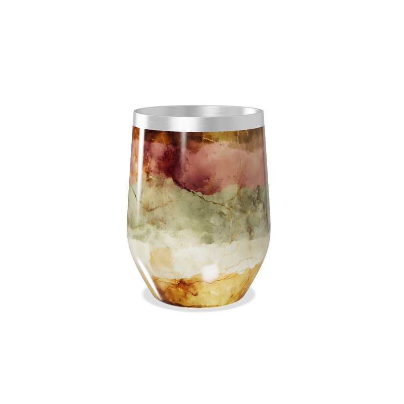 Copo Térmico Slim - Mármore Multicolorido Inox
