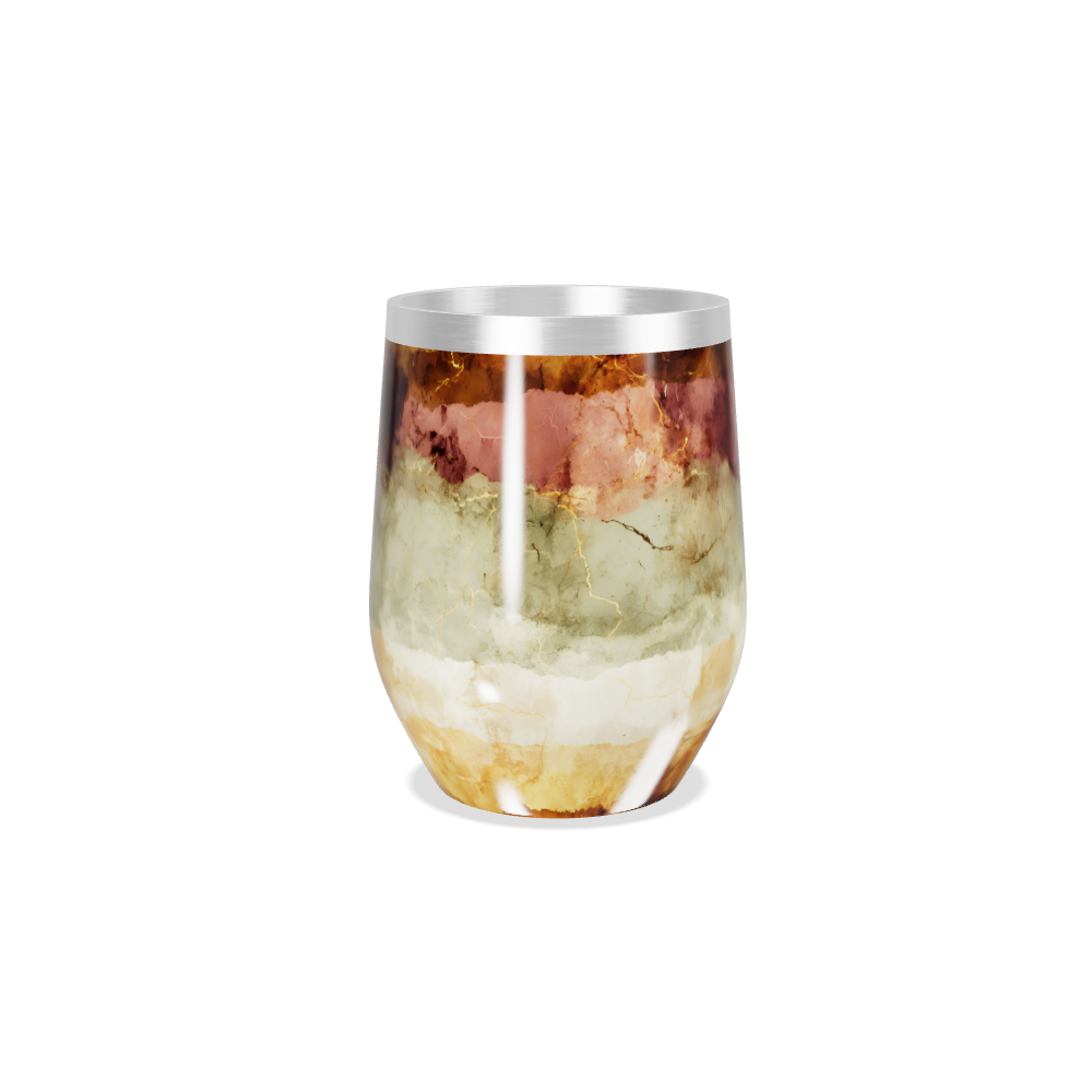 Copo Térmico Slim - Mármore Multicolorido Inox