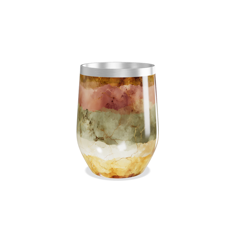 Copo Térmico Slim - Mármore Multicolorido Inox