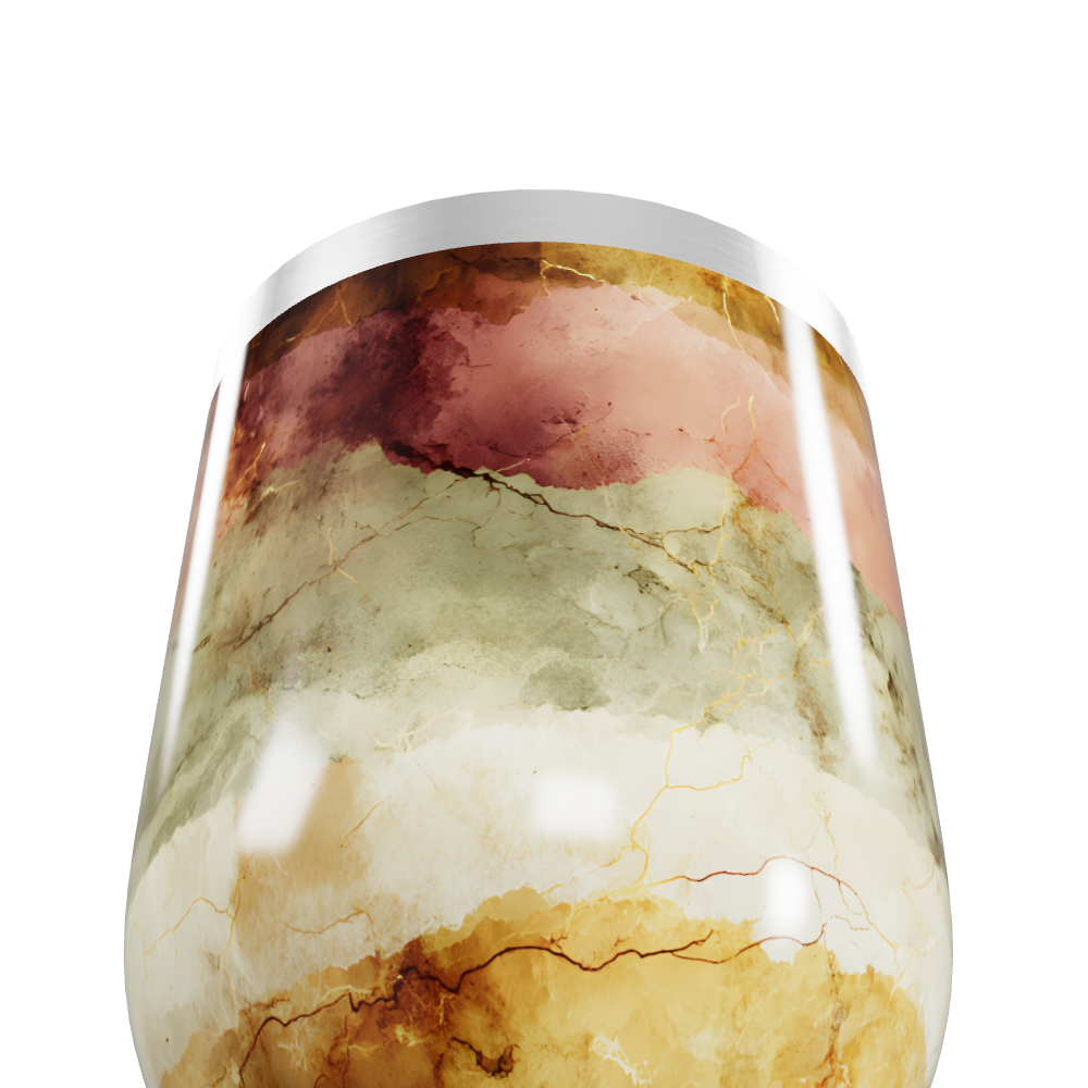 Copo Térmico Slim - Mármore Multicolorido Inox