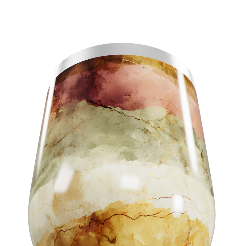 Copo Térmico Slim - Mármore Multicolorido Inox