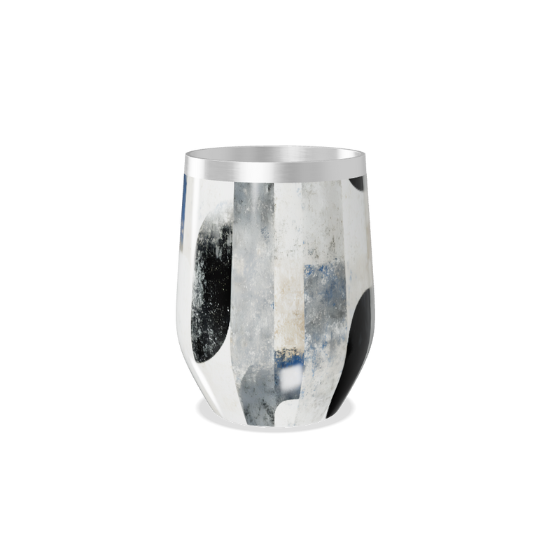 Copo Térmico Slim - Abstrato Preto e Branco