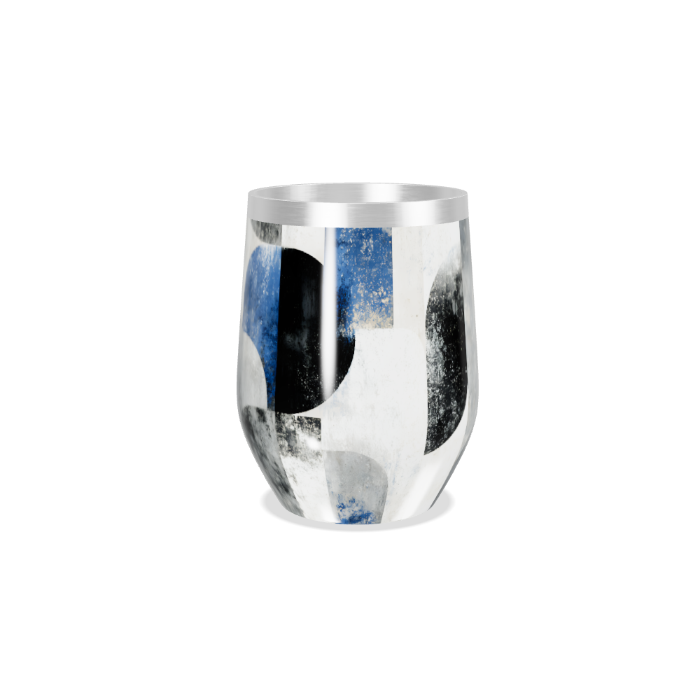 Copo Térmico Slim - Abstrato Preto e Branco