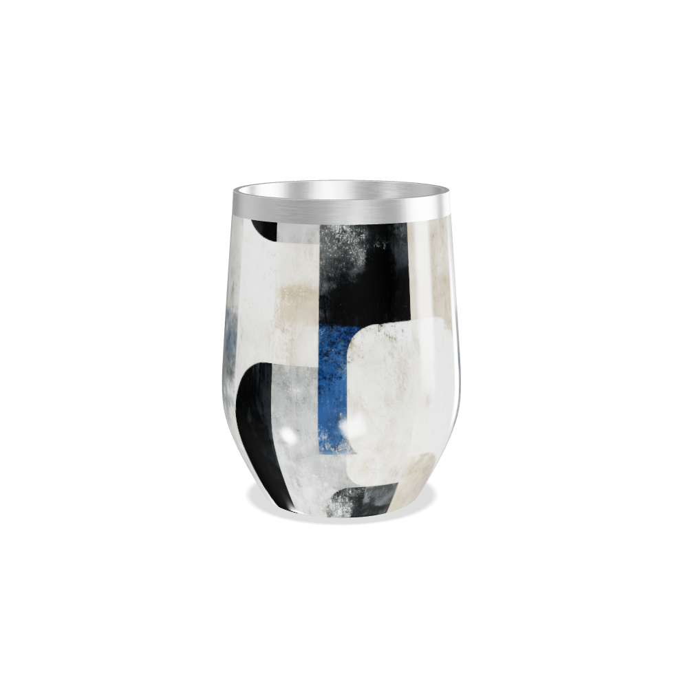 Copo Térmico Slim - Abstrato Preto e Branco