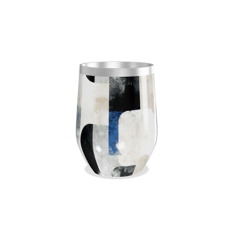 Copo Térmico Slim - Abstrato Preto e Branco