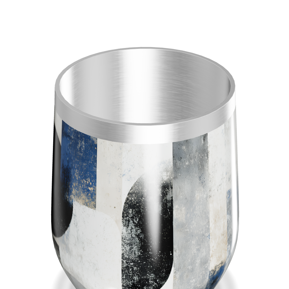 Copo Térmico Slim - Abstrato Preto e Branco