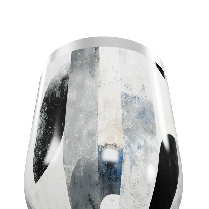 Copo Térmico Slim - Abstrato Preto e Branco