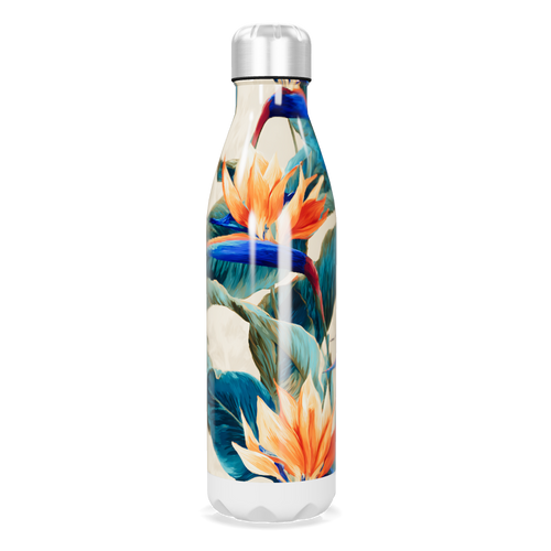 Garrafa Inox Estampada Floral Colorida