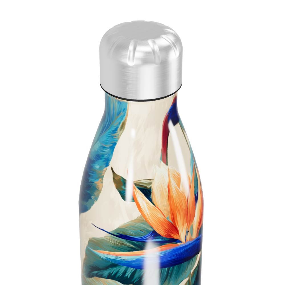 Garrafa Inox Estampada Floral Colorida