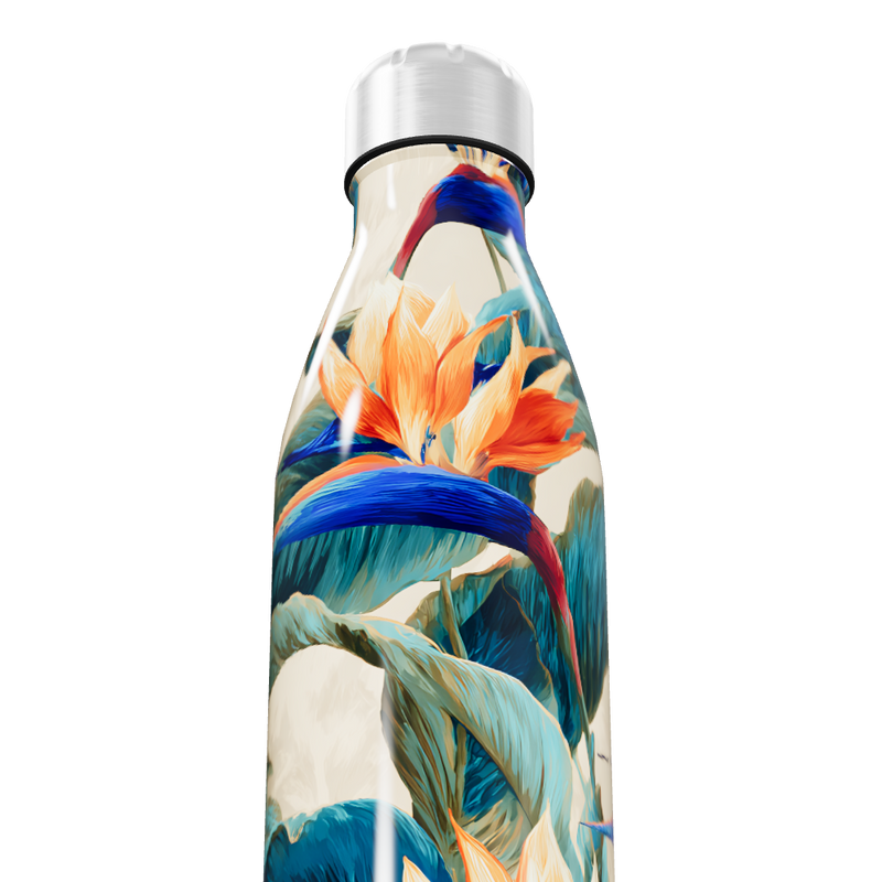 Garrafa Inox Estampada Floral Colorida