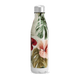 Garrafa Inox - Floral com tampa prata