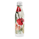 Garrafa Inox - Floral com tampa prata