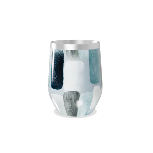 Copo Térmico Slim - Estampado Azul e Prata