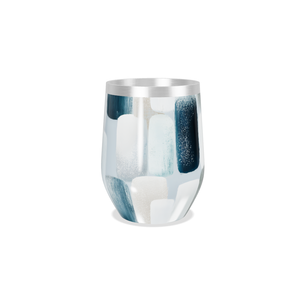 Copo Térmico Slim - Estampado Azul e Prata