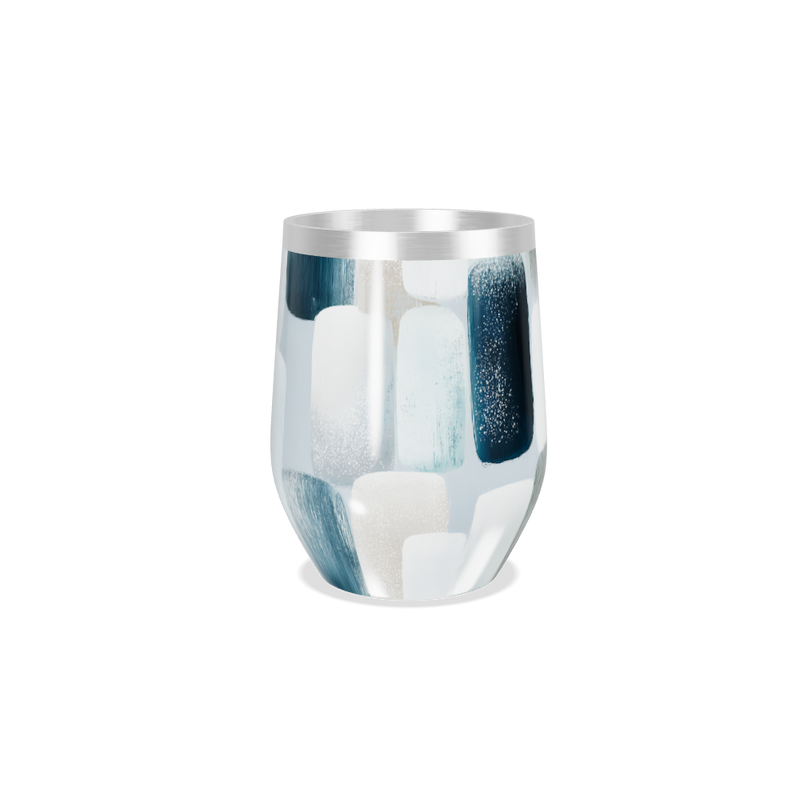 Copo Térmico Slim - Estampado Azul e Prata