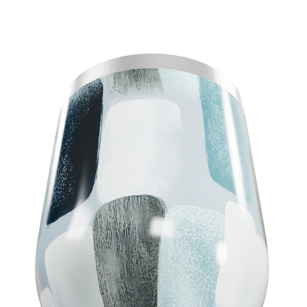 Copo Térmico Slim - Estampado Azul e Prata