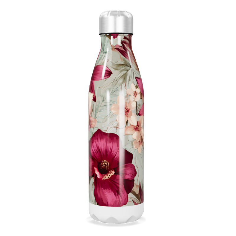 Garrafa Inox Floral - Estampa Flores Coloridas