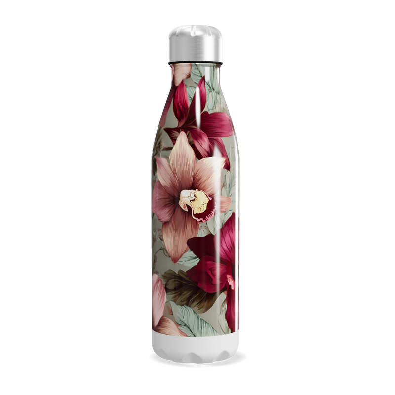 Garrafa Inox Floral - Estampa Flores Coloridas