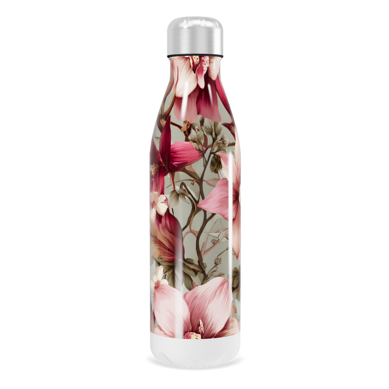 Garrafa Inox Floral - Estampa Flores Coloridas
