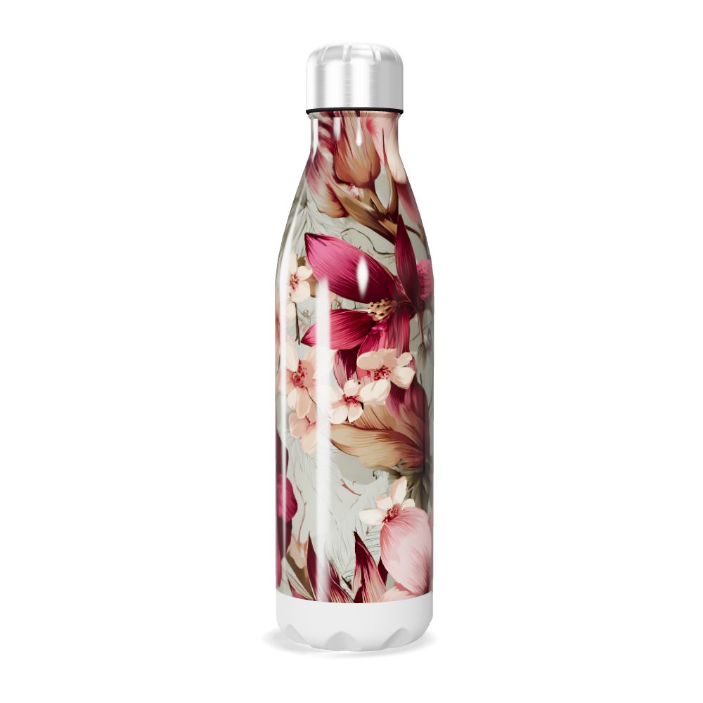 Garrafa Inox Floral - Estampa Flores Coloridas