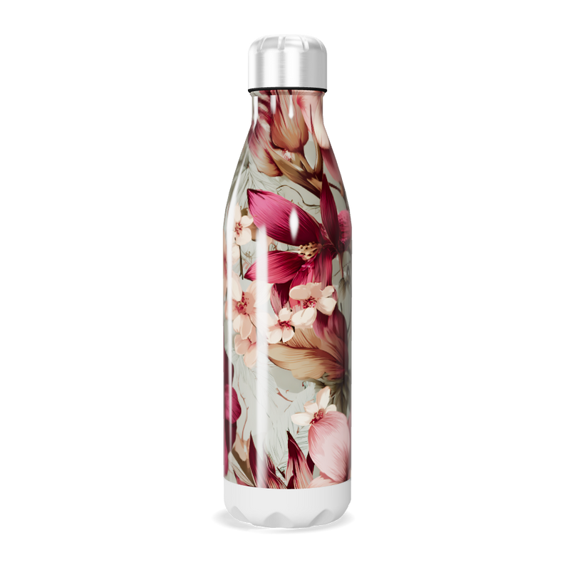 Garrafa Inox Floral - Estampa Flores Coloridas