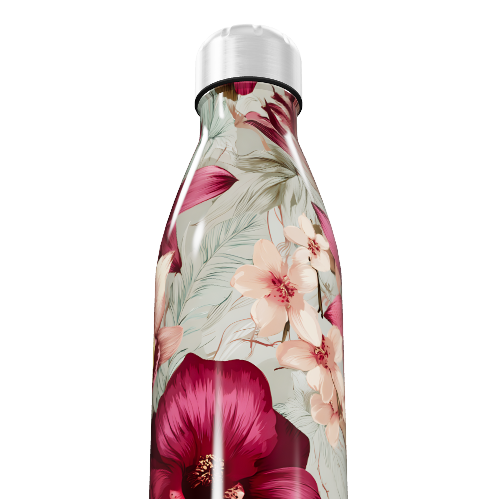 Garrafa Inox Floral - Estampa Flores Coloridas