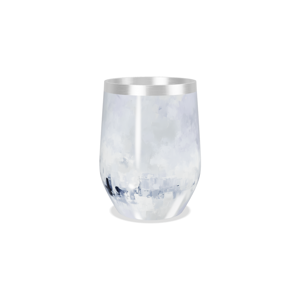 Copo Térmico Slim - Pintura Azul e Branco