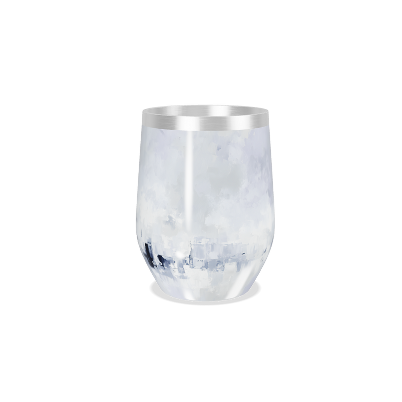 Copo Térmico Slim - Pintura Azul e Branco