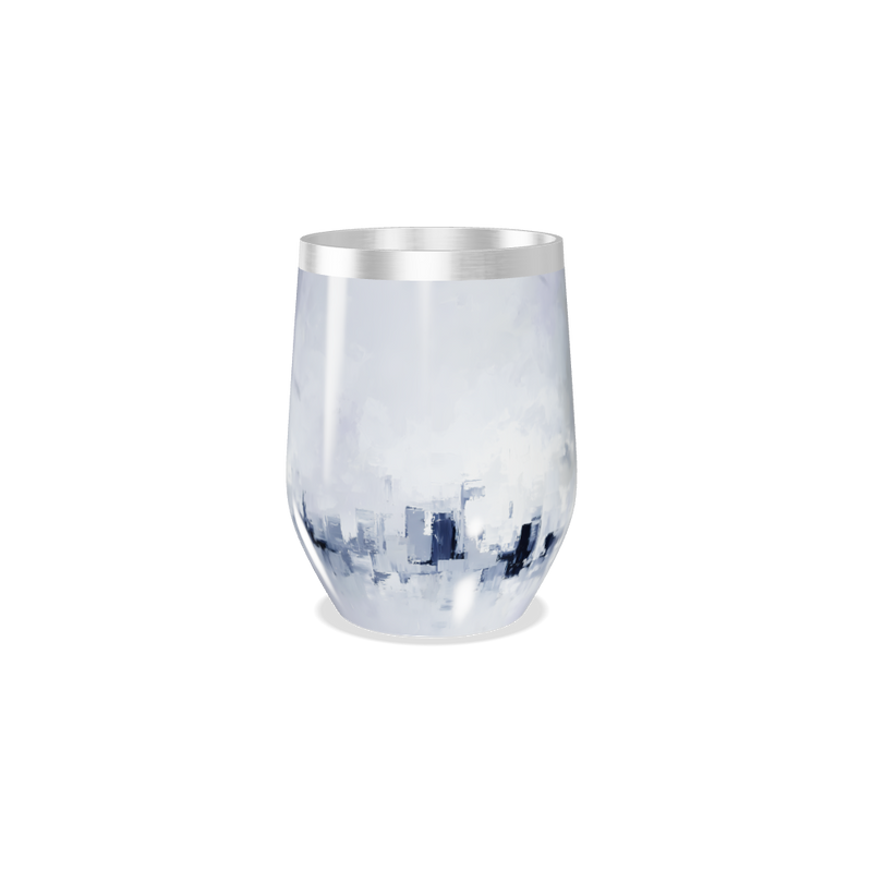 Copo Térmico Slim - Pintura Azul e Branco