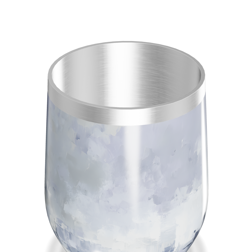 Copo Térmico Slim - Pintura Azul e Branco