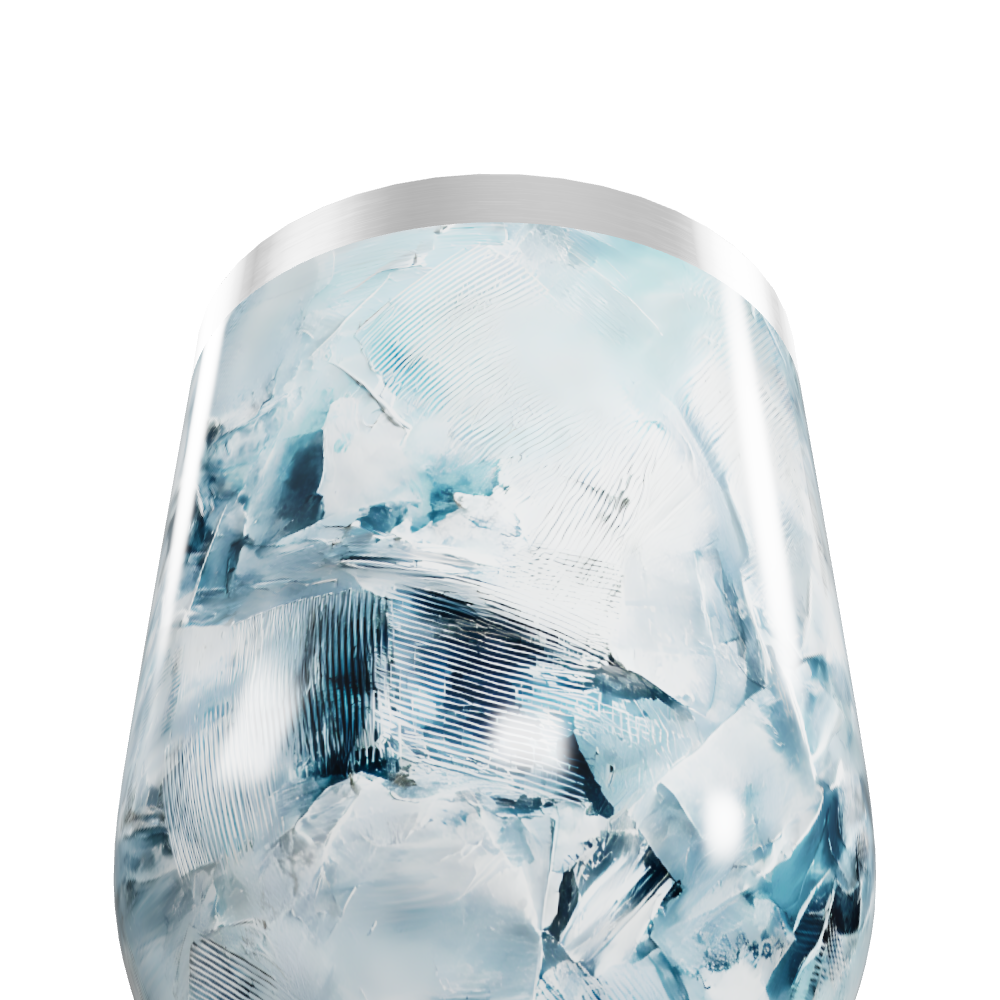 Copo Térmico Slim - Vidro Design Azul