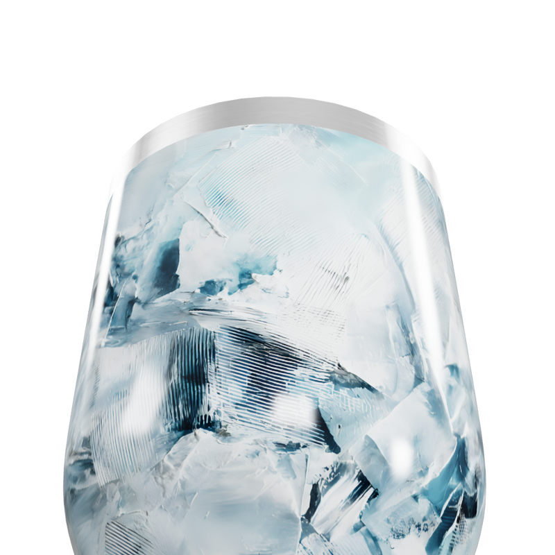 Copo Térmico Slim - Vidro Design Azul