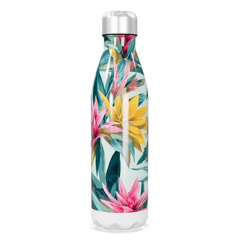 Garrafa Inox - Floral Multicolorida 500ml