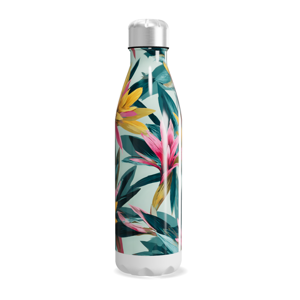 Garrafa Inox - Floral Multicolorida 500ml