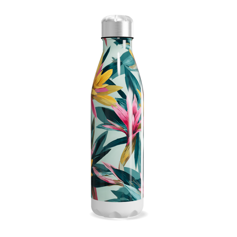 Garrafa Inox - Floral Multicolorida 500ml