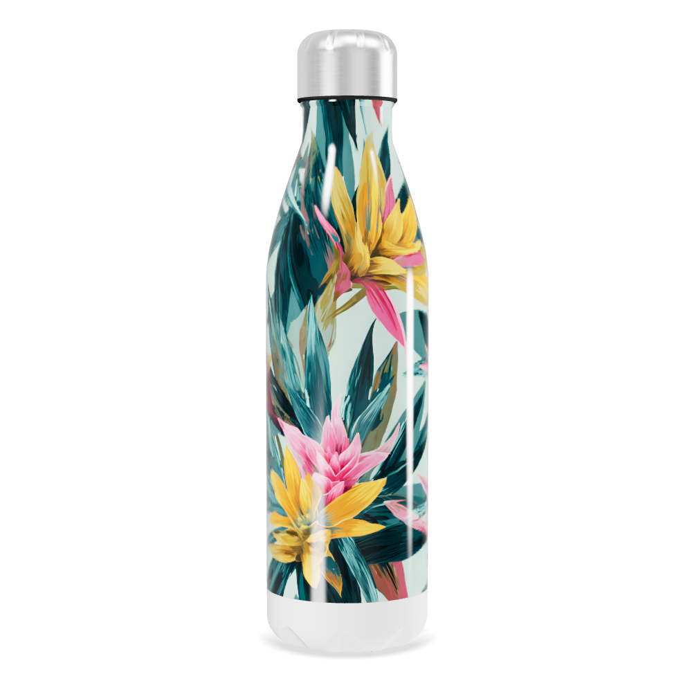 Garrafa Inox - Floral Multicolorida 500ml