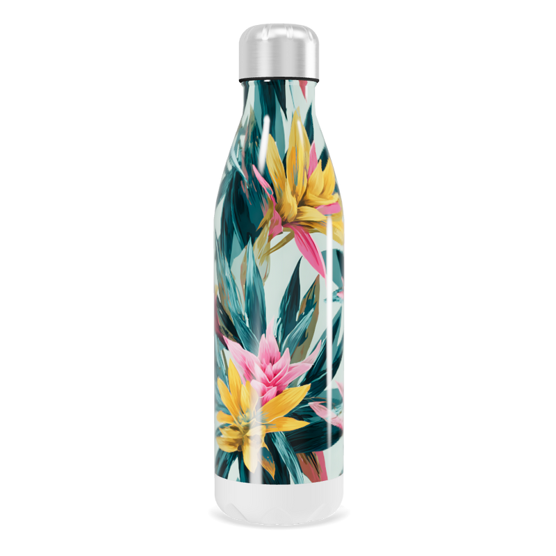 Garrafa Inox - Floral Multicolorida 500ml