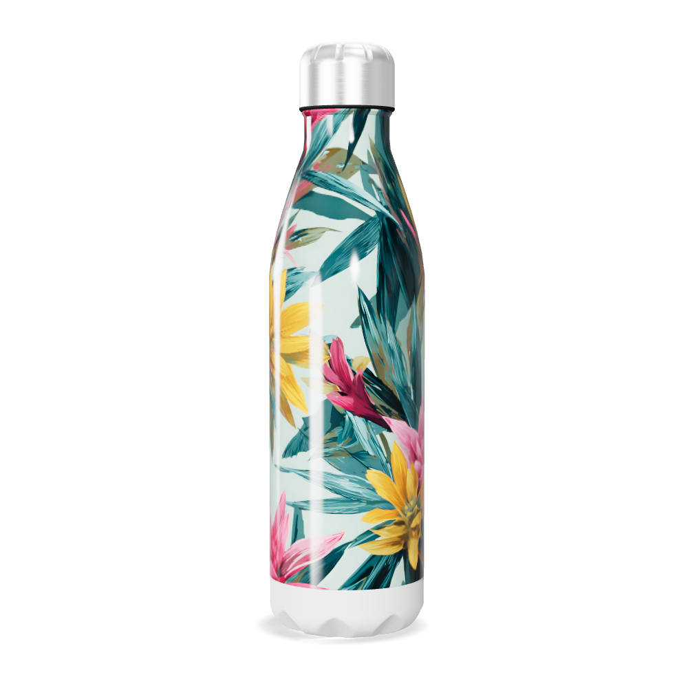 Garrafa Inox - Floral Multicolorida 500ml