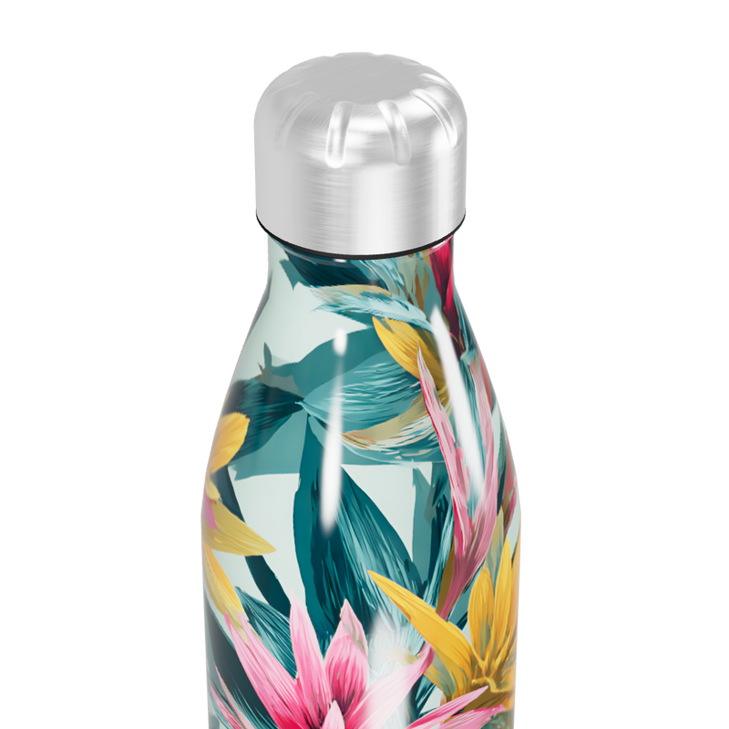 Garrafa Inox - Floral Multicolorida 500ml