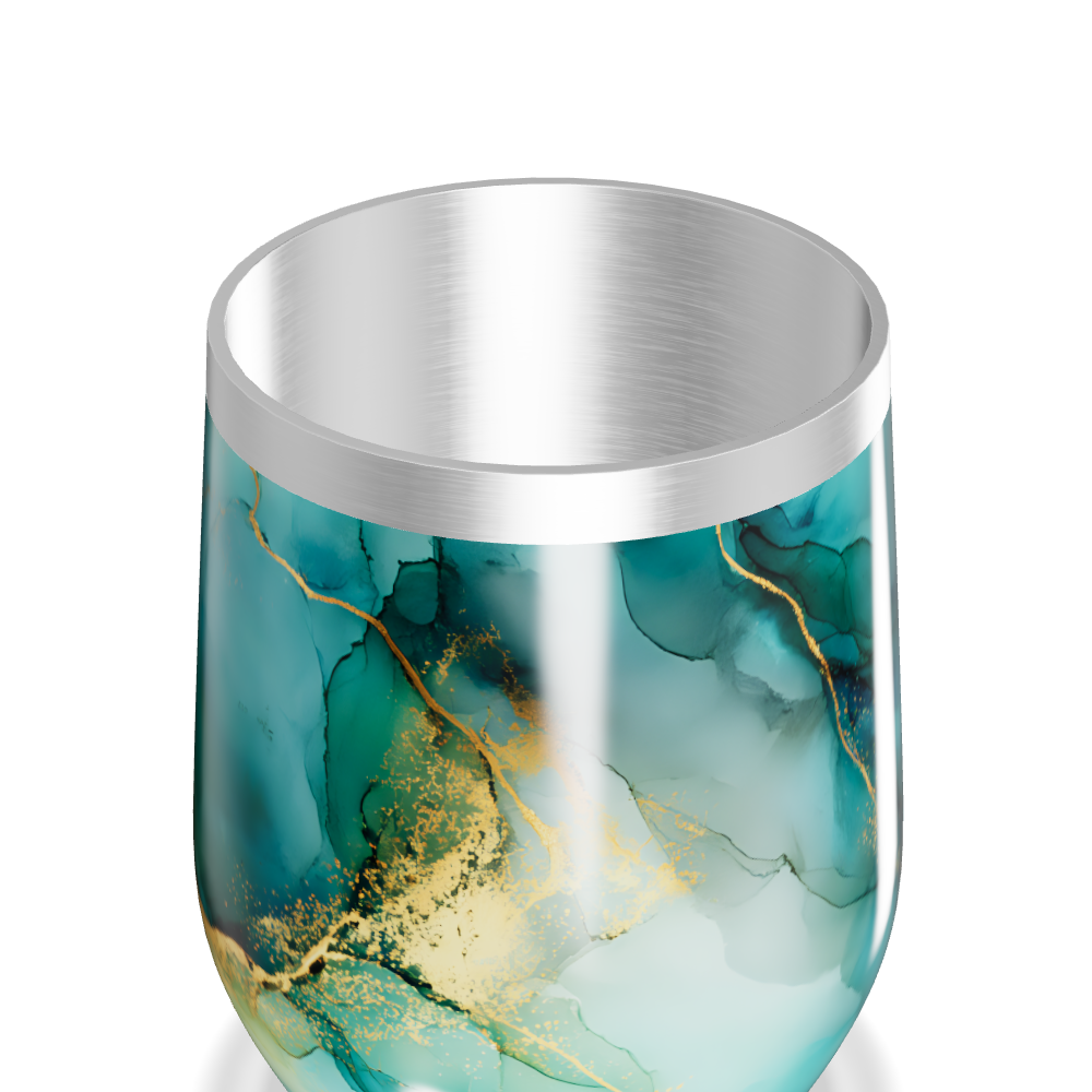 Copo Térmico Slim - Mármore Azul