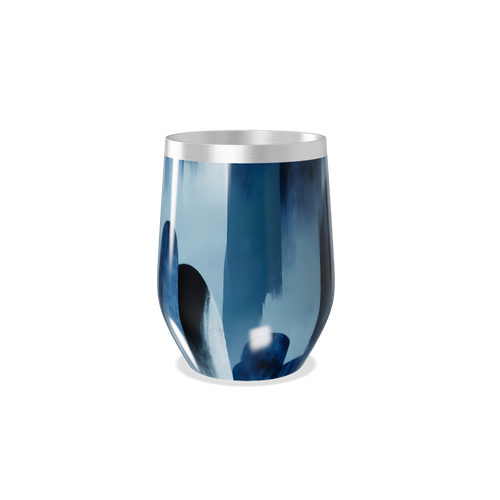 Copo Térmico Slim - Azul Aço Inox Abstrato