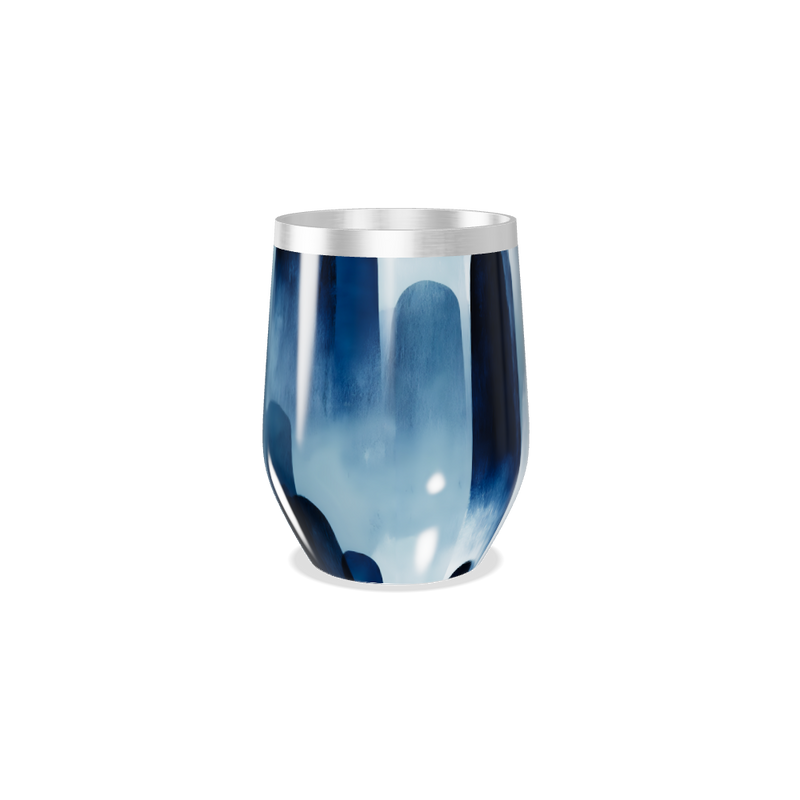 Copo Térmico Slim - Azul Aço Inox Abstrato