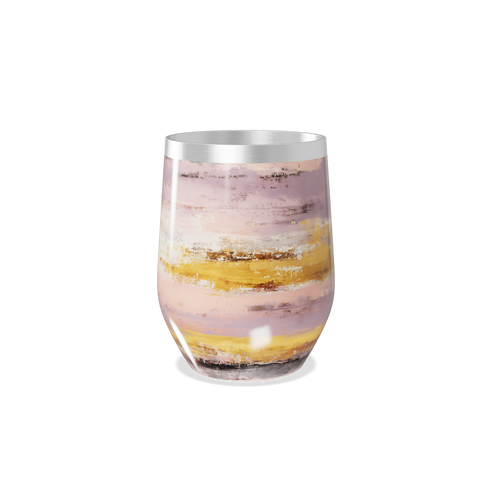 Copo Térmico Slim - Rosa e Amarelo Listrado