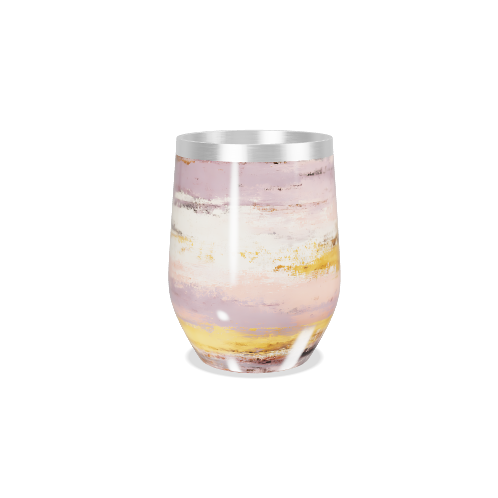 Copo Térmico Slim - Rosa e Amarelo Listrado