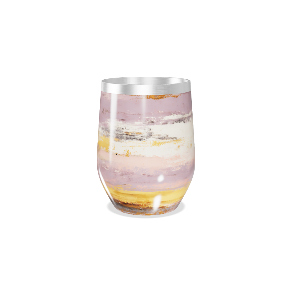 Copo Térmico Slim - Rosa e Amarelo Listrado