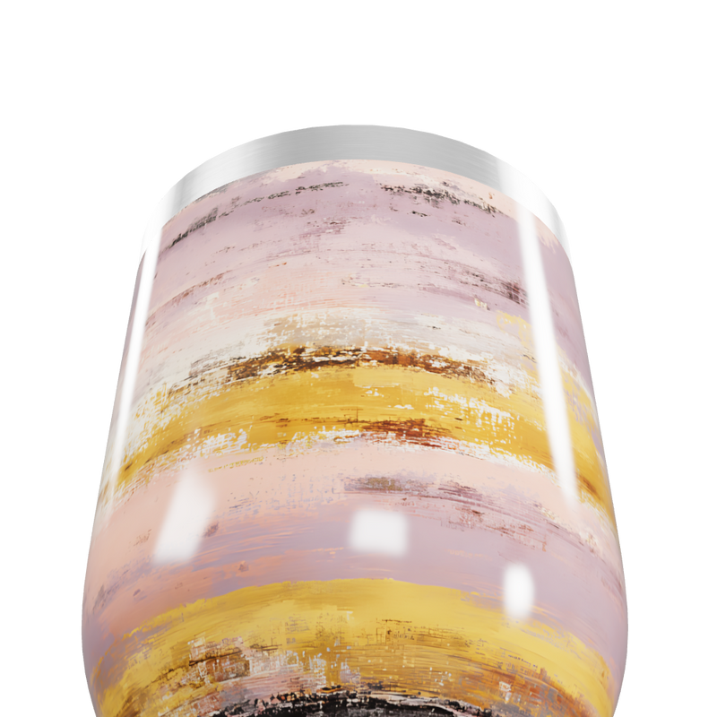 Copo Térmico Slim - Rosa e Amarelo Listrado