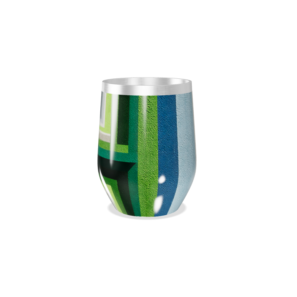 Copo Térmico Slim - Verde Geométrico Inox